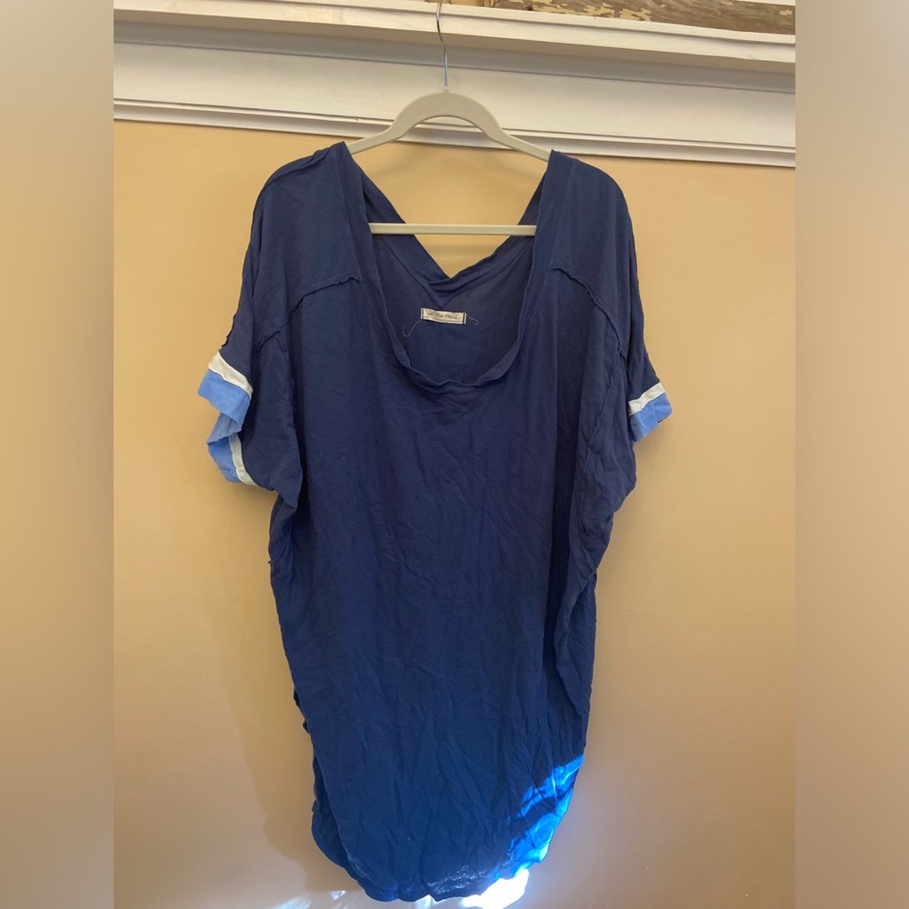 We The Free Navy Blue Short Sleeve Top
